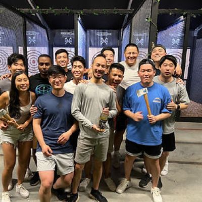 a group of people posing for a photo