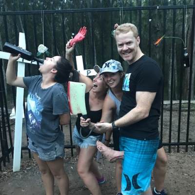 a group of people posing for the camera