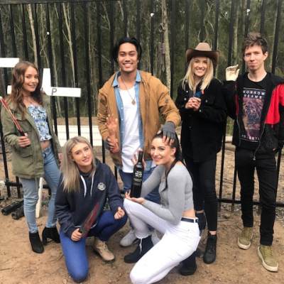 a group of people posing for a photo