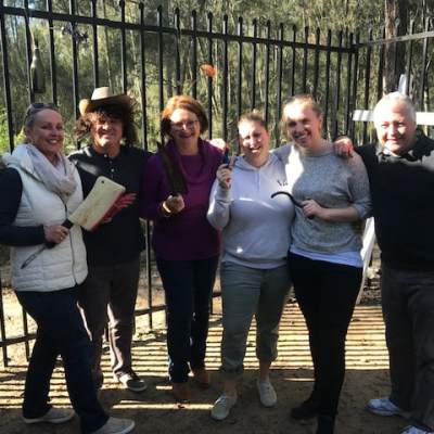 a group of people posing for the camera
